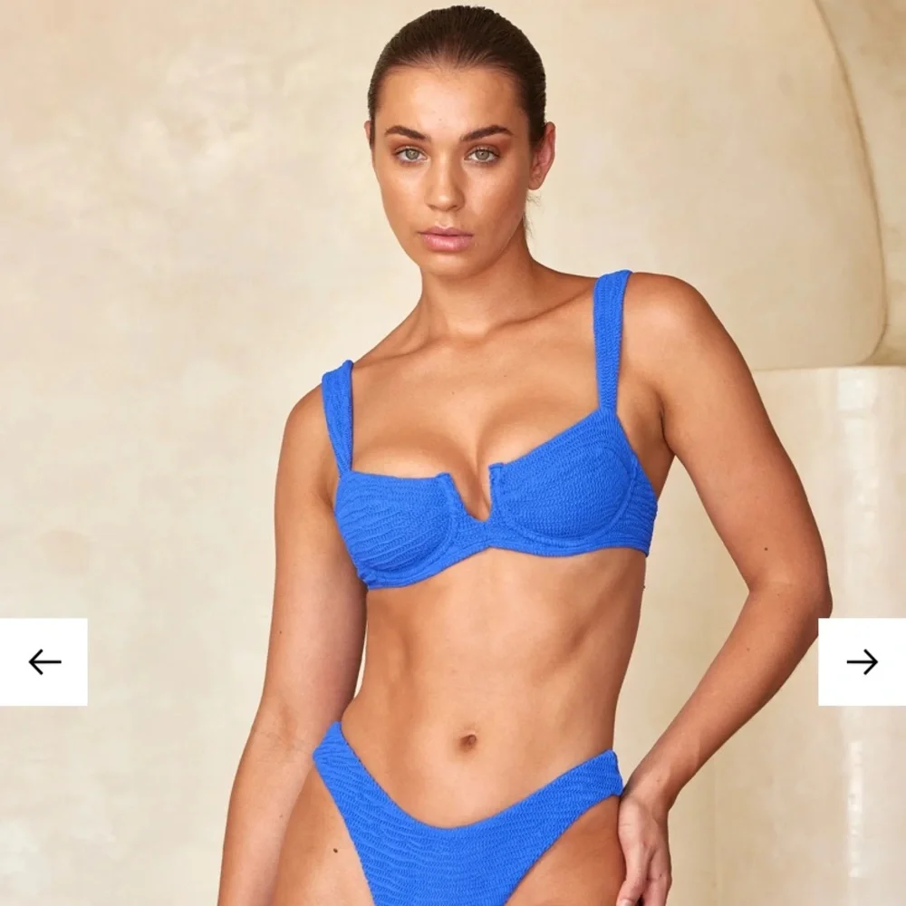 Monday Swimwear Beige Textured Bikini Top